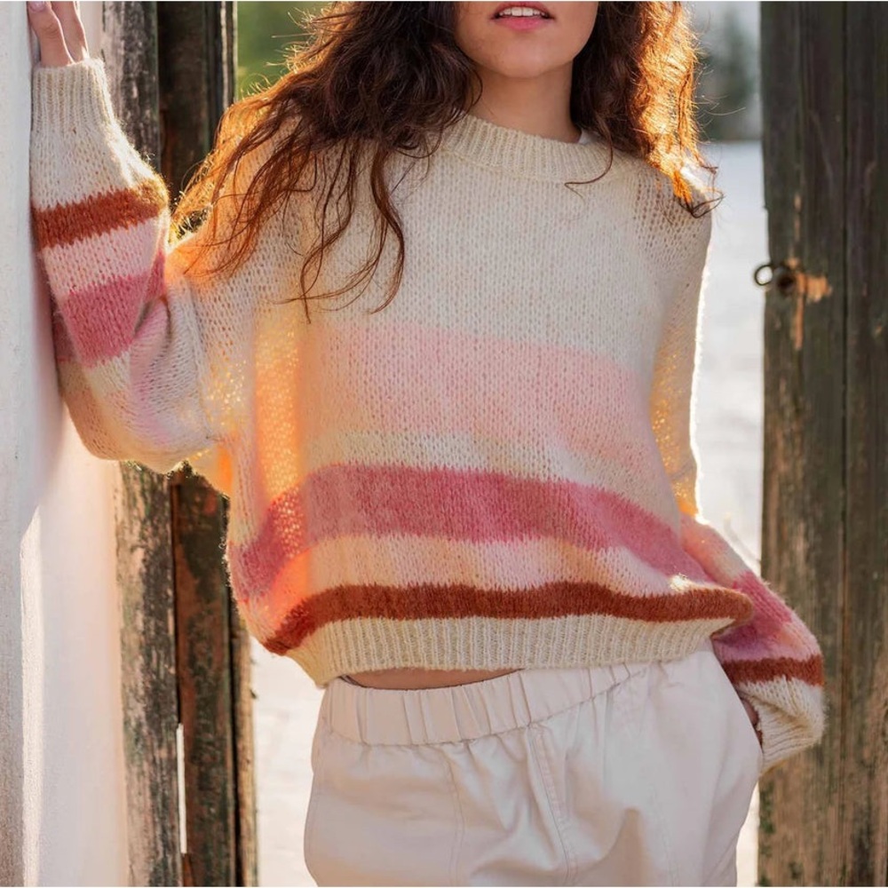 MERSEA Pisa Stripe Crewneck Sweater One Size